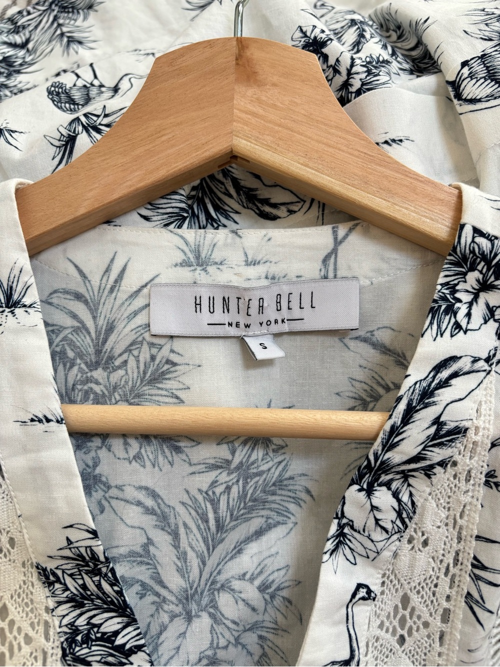 Hunter Bell Jenkins Mini Dress in Navy Flamingo Print, Size S - Picture 9 of 12
